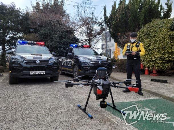 제주도 자치경찰단 동부행복센터, 드론 활용한 스마트 치안 추진