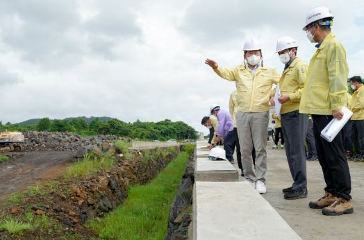 오영훈 제주도지사, 태풍 ‘힌남노’ 대비 취약지 현장점검