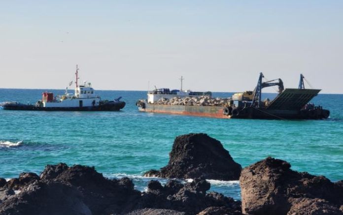 전석(사석) 패조류 투석