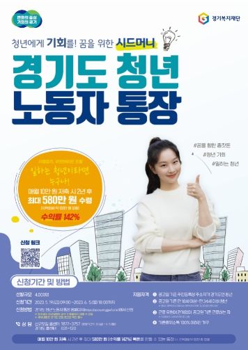 ‘청년노동자 통장’ 참여자 모집 포스터