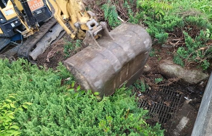 산청군 시천면, 도로변 배수로 정비사업 추진