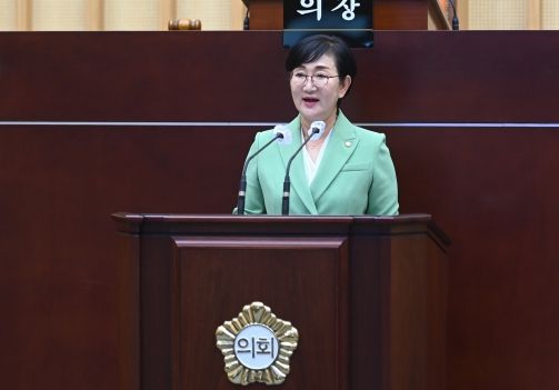 5분자유발언 중인 김수영 의원 (사진=김수영 의원 제공)