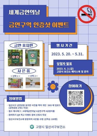 ‘금연공원 찾기’ 캠페인 홍보 포스터