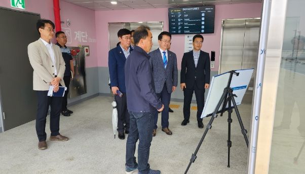 이용빈 의원 , KTX 광주송정역 주차빌딩 개장 전 현장점검