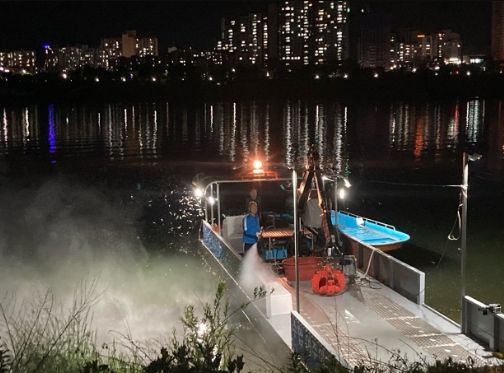 여주시보건소, 어촌계와 협업하여 동양하루살이 퇴치