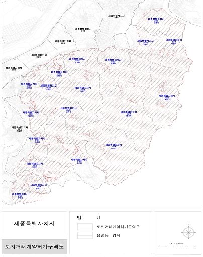 금남면 토지거래허가구역 재지정 지형도면