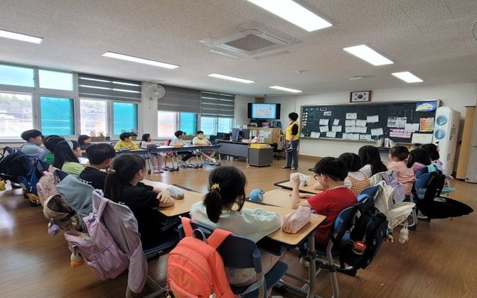익산시, 초등학교로 찾아가는 자전거 안전교실