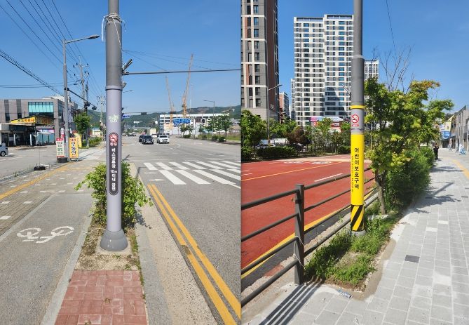 양주시, 옥정신도시 일대 다목적 불법광고물 부착 방지 시트 설치 완료