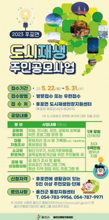 2023 후포면 도시재생 주민공모사업