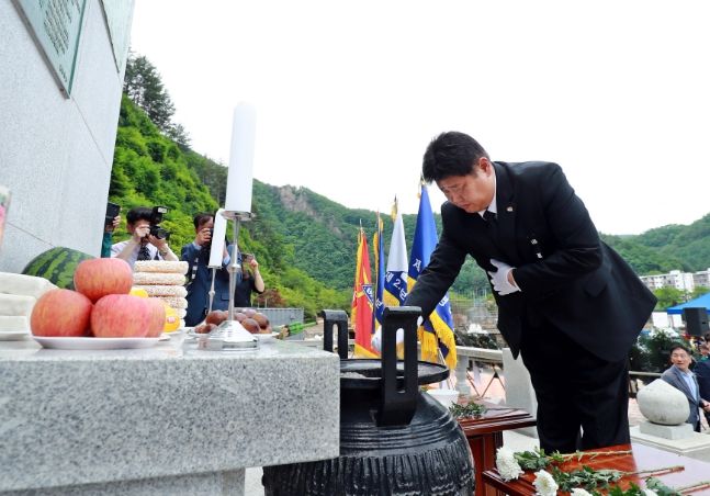 제70회 태백중학교 학도병 추모제 행사