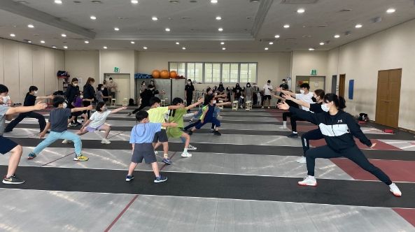 충북도청 운동경기부 펜싱 체험교실 신청 접수(2022년 체험 사진)
