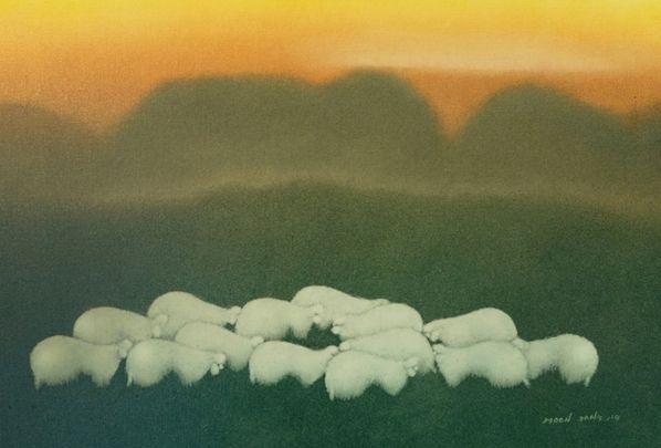 문상직, 황혼, 72.7x50.0cm