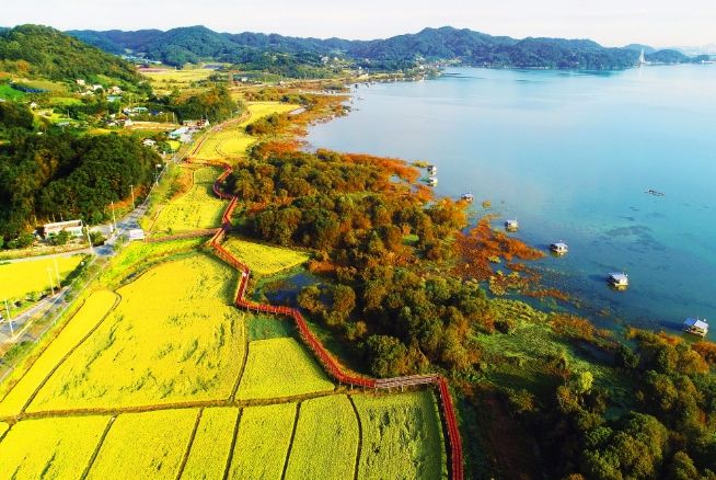 예당호 느린호수길 모습