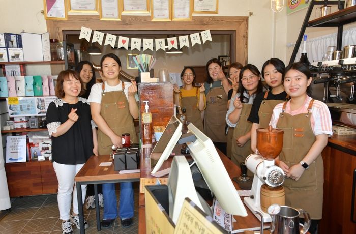 순창군 커피바리스타 과정 수강생,‘사랑의 반나절 커피집’운영