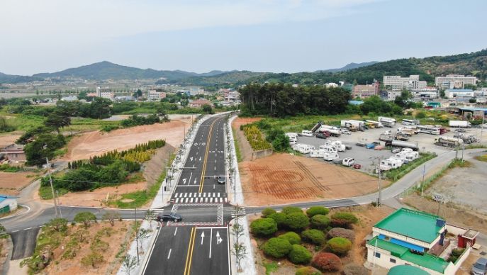 효성아파트~법원사거리 일원 도로개설 모습