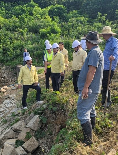 고성군, 농업생산기반시설 감동소류지 현장점검