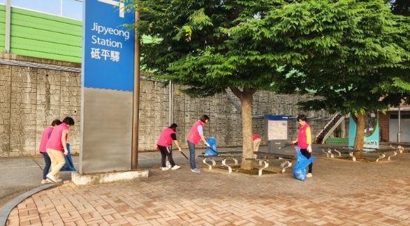 지평면 도로변 환경정화 활동